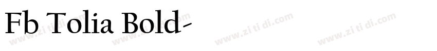 Fb Tolia Bold字体转换